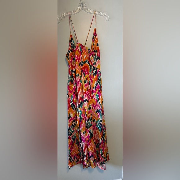 Marine Layer Archive Emma Wrap Midi Dress Multicolor Ikat Print Size XL NWT - Picture 8 of 8